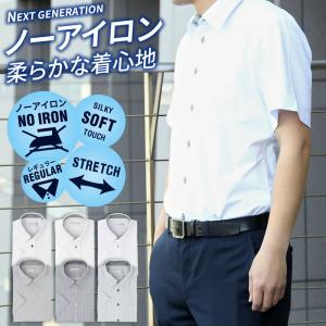ワイシャツ 半袖 ノーアイロン メンズ 形態安定...の商品画像
