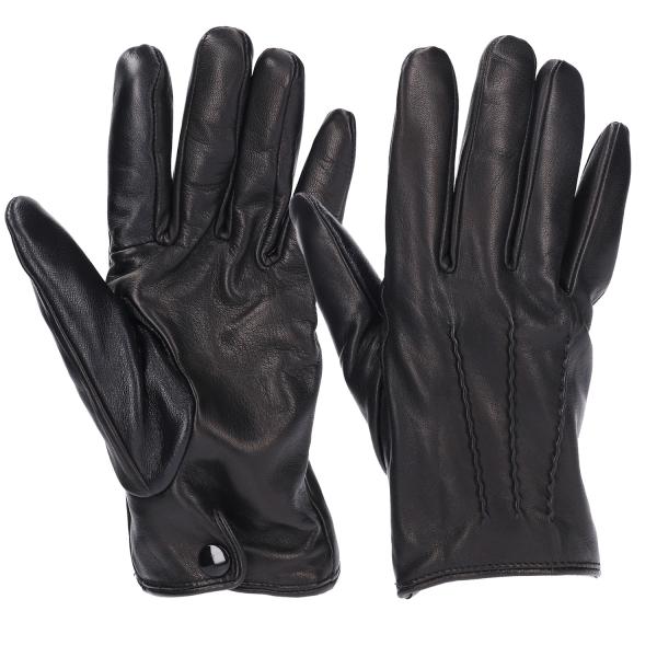 Attivo アッティーヴォ メンズ  ブラック Lサイズ  ショートタイプ レザーグローブ 羊革 ...