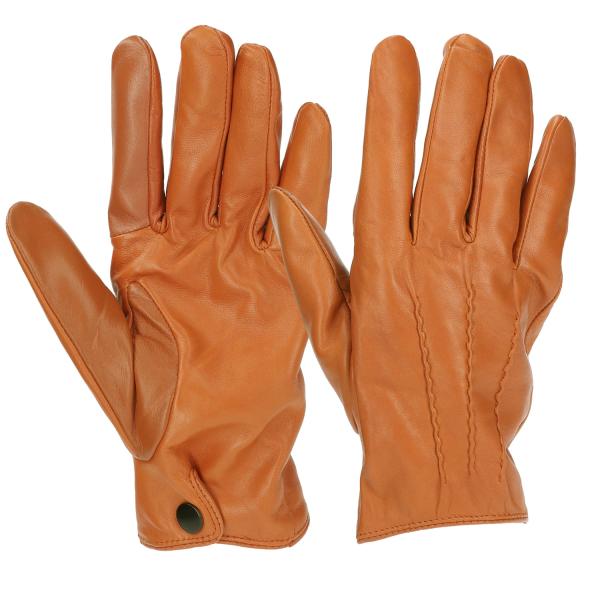 Attivo アッティーヴォ メンズ  ブラウン Lサイズ  ショートタイプ レザーグローブ 羊革 ...