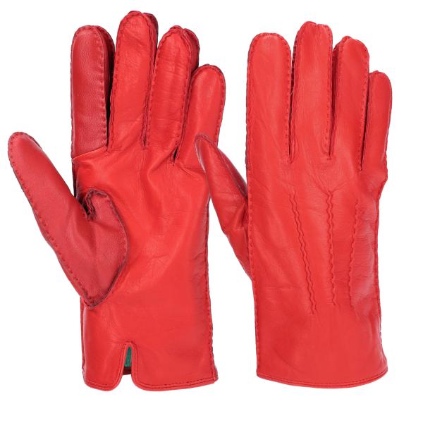 Attivo アッティーヴォ メンズ  レッド Lサイズ  レザーグローブ 羊革 裏地カシミヤ スマ...