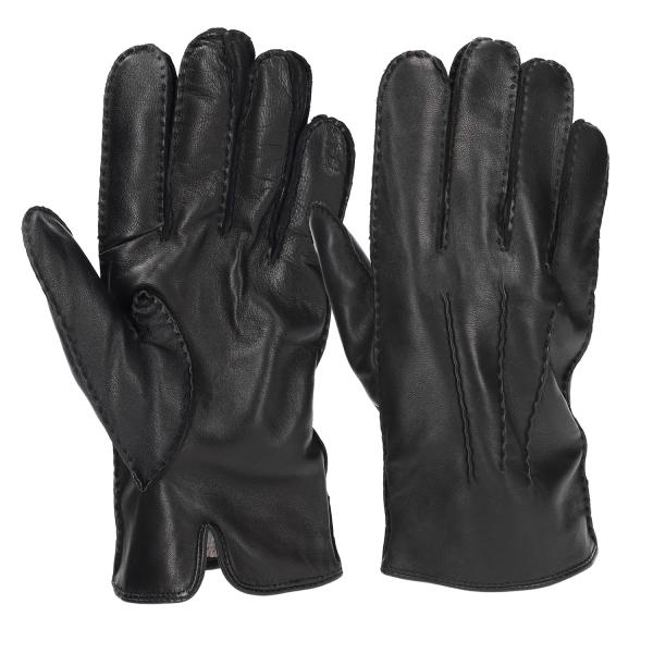 Attivo アッティーヴォ メンズ  ブラック XLサイズ  レザーグローブ 羊革 裏地カシミヤ ...