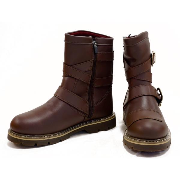 ROB-201  ブラウン 23.0cm RossoStyle レディース 防水 ライディングブーツ...