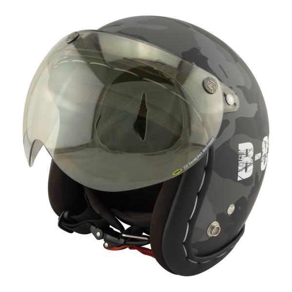 スモールジェットヘルメット シールドセット シティカモフラージュ フリーサイズ 開閉式シールド FM...