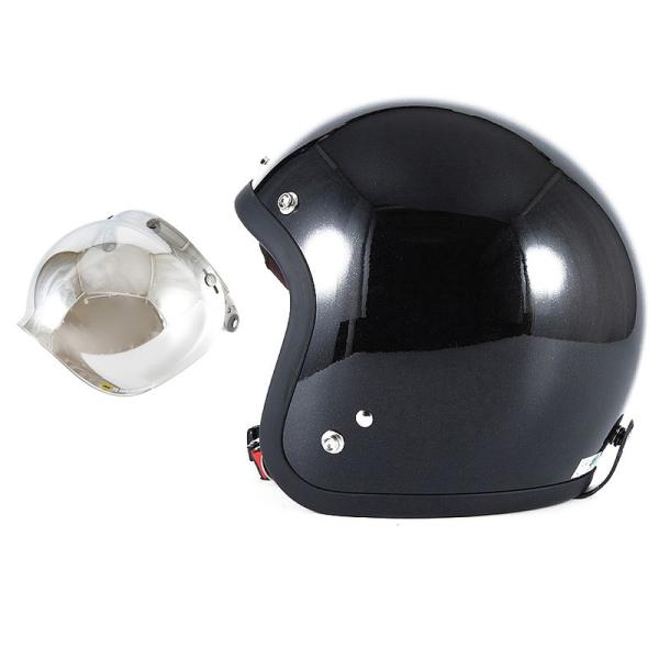 72JAM ジェットヘルメット&amp;シールドセット VIVID BLACK - HD純正色ブラック  フ...