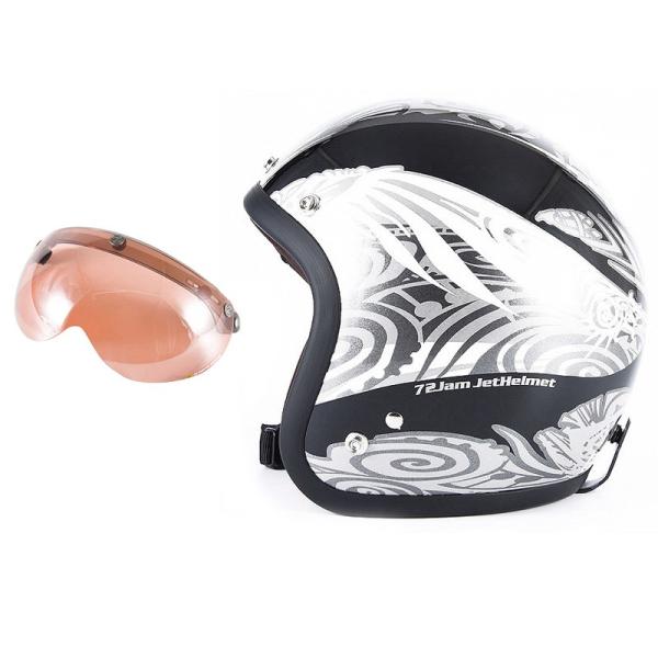72JAM ジェットヘルメット&amp;シールドセット NATIVE - ブラック  フリーサイズ:57-6...
