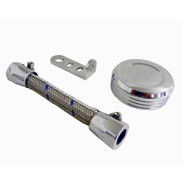 NISSIN ニッシン  別体マスターシリンダー用 カスタムパーツ 3点セット メッキ  メッシュホ...