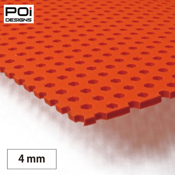 バイク プロテクター 緩衝材 ハニカムシート 4mm レッド P001HRD ベベルギア POi D...