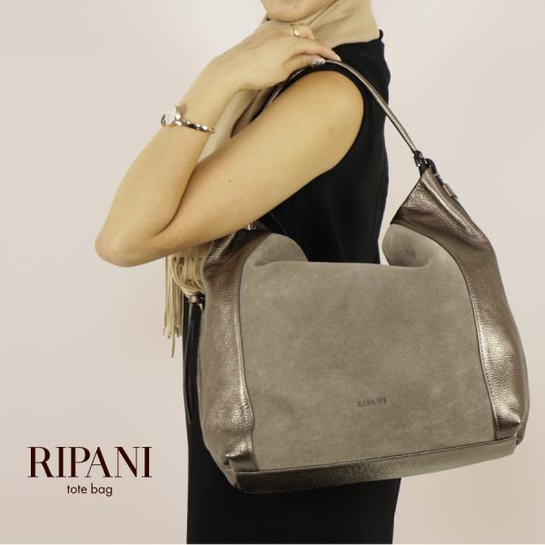 リパーニ ショルダーバッグ 本革 レディース レザー 大きめ 黄色/マスタード