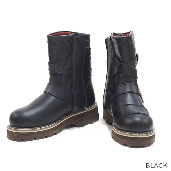 RossoStyle ロッソスタイル 女性用 防水 ライディングブーツ ブラック バイク用 ハイソー...