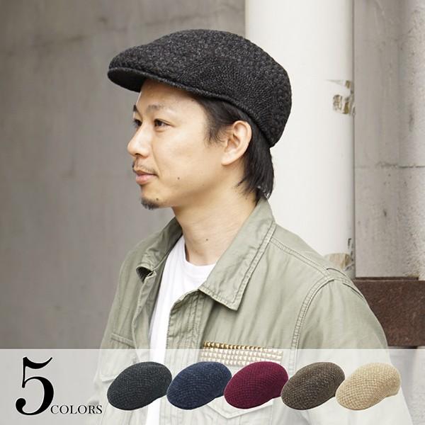 帽子 サーモハンチング メンズ バスケット イタリア糸  全5色 FREEサイズ59cm 男性 秋冬...