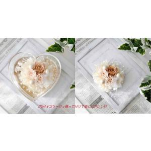 プリザーブドフラワー コサージュ アレンジメント ホワイト　ベージュ 花器 入学式 卒業式 結婚式 雑貨 薔薇 あじさい おしゃれ　 送料無料　　