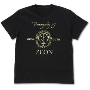 機動戦士ガンダム ジオン ヴィンテージ ゴールド Tシャツ BLACK Lサイズ コスパ 【8月上旬】の商品画像