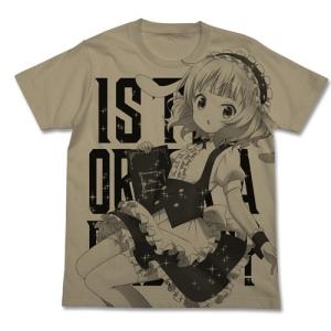 ご注文はうさぎですか？ シャロ オールプリントTシャツ SAND KHAKI Mサイズ コスパ【予約/9月上旬】｜alice-sbs-y