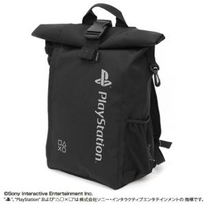 プレイステーション グッズ ロールトップバックパック PlayStation BLACK コスパ【予約/1月末〜2月上旬】