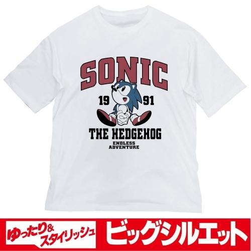 ソニック・ザ・ヘッジホッグ グッズ クラシックソニック ビッグシルエットTシャツ WHITE Lサイ...