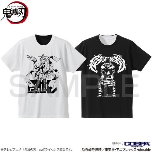 鬼滅の刃 グッズ 堕姫＆妓夫太郎 リバーシブルTシャツ WHITEｘBLACK XLサイズ コスパ【...