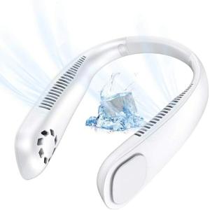 首掛け扇風機 ネッククーラー 携帯扇風機 9000mAh 超大容量 扇風機 ポータブル 羽なし USB充電式 ネックファン 風量3段階調節 両手解放 首掛けクーラー