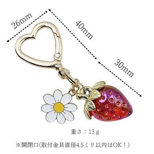 カラビナ付き バッグチャーム キーホルダー キ...の詳細画像1