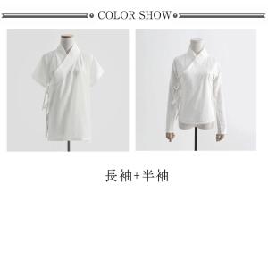 簡単 半 半襦袢 半袖 レディース 衿付き 和...の詳細画像5