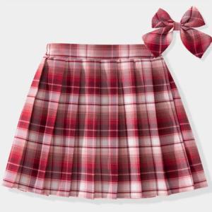 スカート 子供服 リボン付き プリーツスカート...の詳細画像3