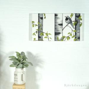 ファブリックパネル 北欧 アートパネル Kungsfiskarena 青い鳥A-type