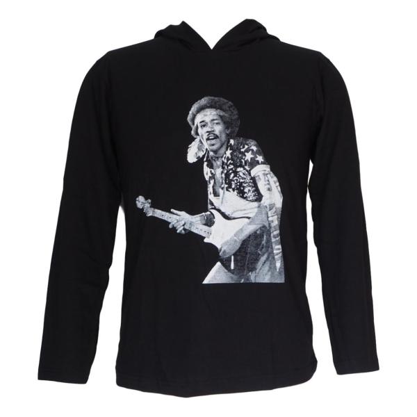 送料無料 ジミ・ヘンドリックス Jimi Hendrix ジミヘン フード付き ロンＴ ロングＴシャ...