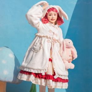 ロリータ 姫系 ケープコート マント ポンチョ コート アウター リボン