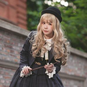 ゴスロリ クラロリ 学園風 制服 チェック柄 ジャケット ブレザー アウター 長袖アウター ショート丈 秋冬 ロリータファッション コスプレ｜alicedoll