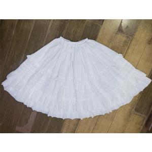 スカート ロングスカート 花柄レース 丈 85cm 森ガール 重ね着