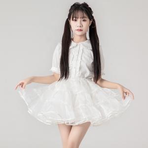 日常ボリューム パニエ ミニ丈 ロリータ ホワ...の詳細画像1