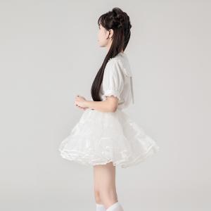 日常ボリューム パニエ ミニ丈 ロリータ ホワ...の詳細画像2