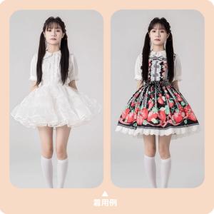 日常ボリューム パニエ ミニ丈 ロリータ ホワ...の詳細画像3