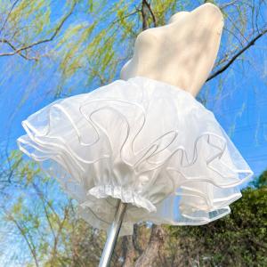 ミニ丈 30cm丈 パニエ ボリューム 2層オ...の詳細画像1