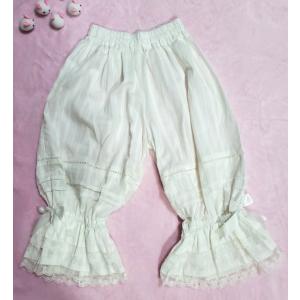ロリータ かぼちゃパンツ ドロワーズ 薄手 春夏秋 コットン
