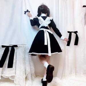 即納 高品質 メイド服 ワンピース 長袖 コス...の詳細画像4