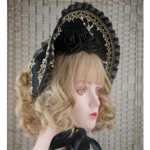 うさ耳ボンネット ロリータ ボンネット 帽子 うさぎ耳 ウサ耳 耳つき