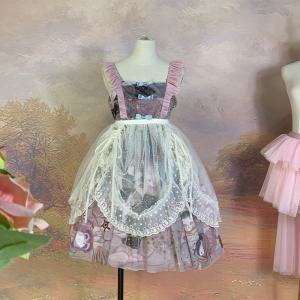 スカート ロングスカート 花柄レース 丈 85cm 森ガール 重ね着
