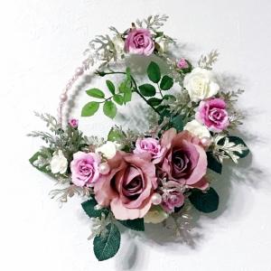 造花・アートフラワー　ピンクムーンリース