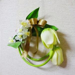 造花・アートフラワー チューリップのリースの詳細画像1