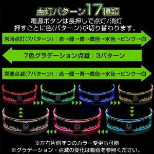 【即納在庫】 コスプレ LEDサングラス 光る...の詳細画像5