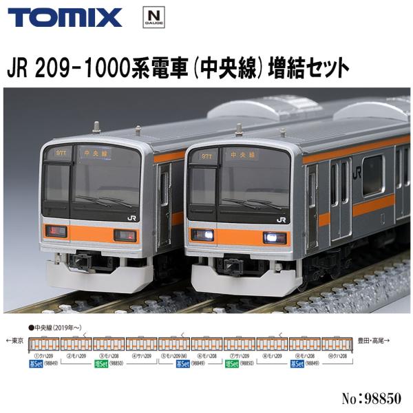 No:98850 TOMIX 209-1000系電車(中央線)増結セット(4両) 鉄道模型 Nゲージ...