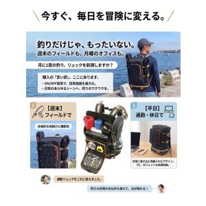 釣り用リュック 釣り バッグ フィッシングリュ...の詳細画像5