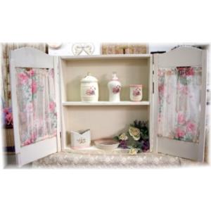 マニーローズタイルのロマンティック洗面台 端までタイルバージョン