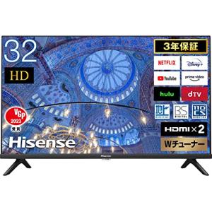 Hisense 32V型 ハイビジョン 液晶 テレビ 32A40H ネット動画対応 ADSパネル 3年保証 2022年モデル ブラック