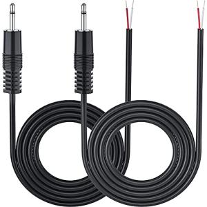 3.5mm バラ ケーブル 2本 2m ミニプラグ スピーカーケーブル