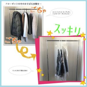 衣類圧縮袋 吊るせる 衣類 圧縮袋 収納 クロ...の詳細画像1