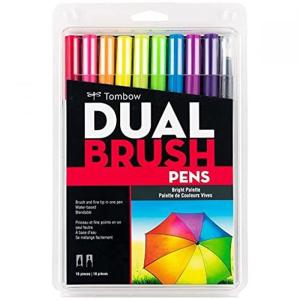 Tombow Dual Brush Pens 10/Pkg-Bright (並行輸入品)