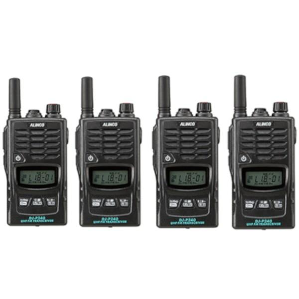 インカム　アルインコ　特定小電力トランシーバー DJ-P240S　4台セット　ショートアンテナ　交互...