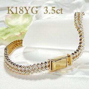 Pt900 K18YG 3.50ct ダイヤモンド テニス ブレスレット ダイヤ Pt900 K18YG 3.50ct ダイヤモンド テニス ブレスレット ダイヤ