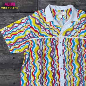 90’S ~ DISNEY WORLDWIDE SERVICES OPEN COLLAR SHIRT｜alive-online-store